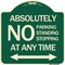 Signmission Absolutely No Parking Standing or Stopping at Anytime with Bidirectional Arrow, A-DES-G-1818-24359 A-DES-G-1818-24359 - alternate 1